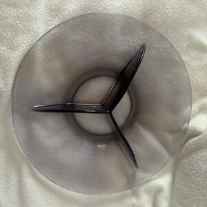 Amethyst Glass Dish Czech Bohemian Glass Josef Inwald 11"